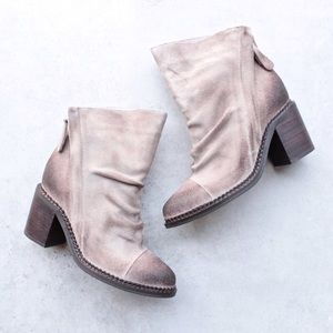 Anthropologie slouched suede booties.  Size 7.